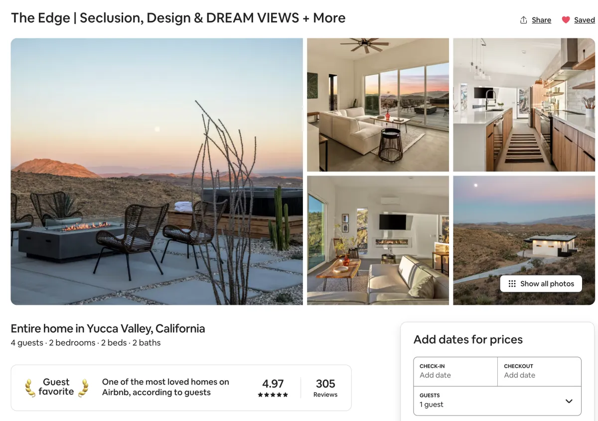The original listing for The Edge | Seclusion, Design & DREAM VIEWS + More